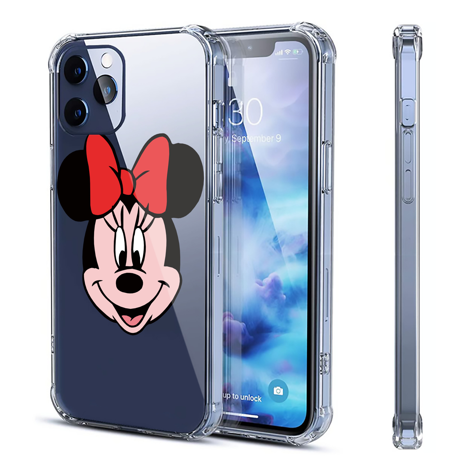 （画像用） ミッキーマウス Mickey Mouse 【iPhone 12シリーズ対応】透明スマホケース（クリアソフトケース）